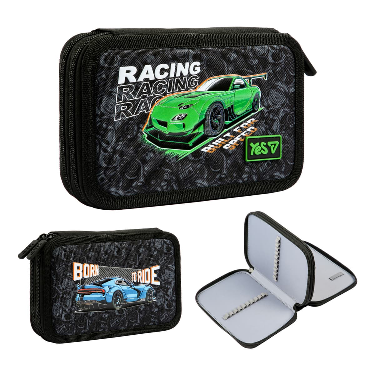 Пенал "Yes" Racing Life твердий, подвійн. №HP-01/533715/Р-26 — купити | Канцелярський Сад