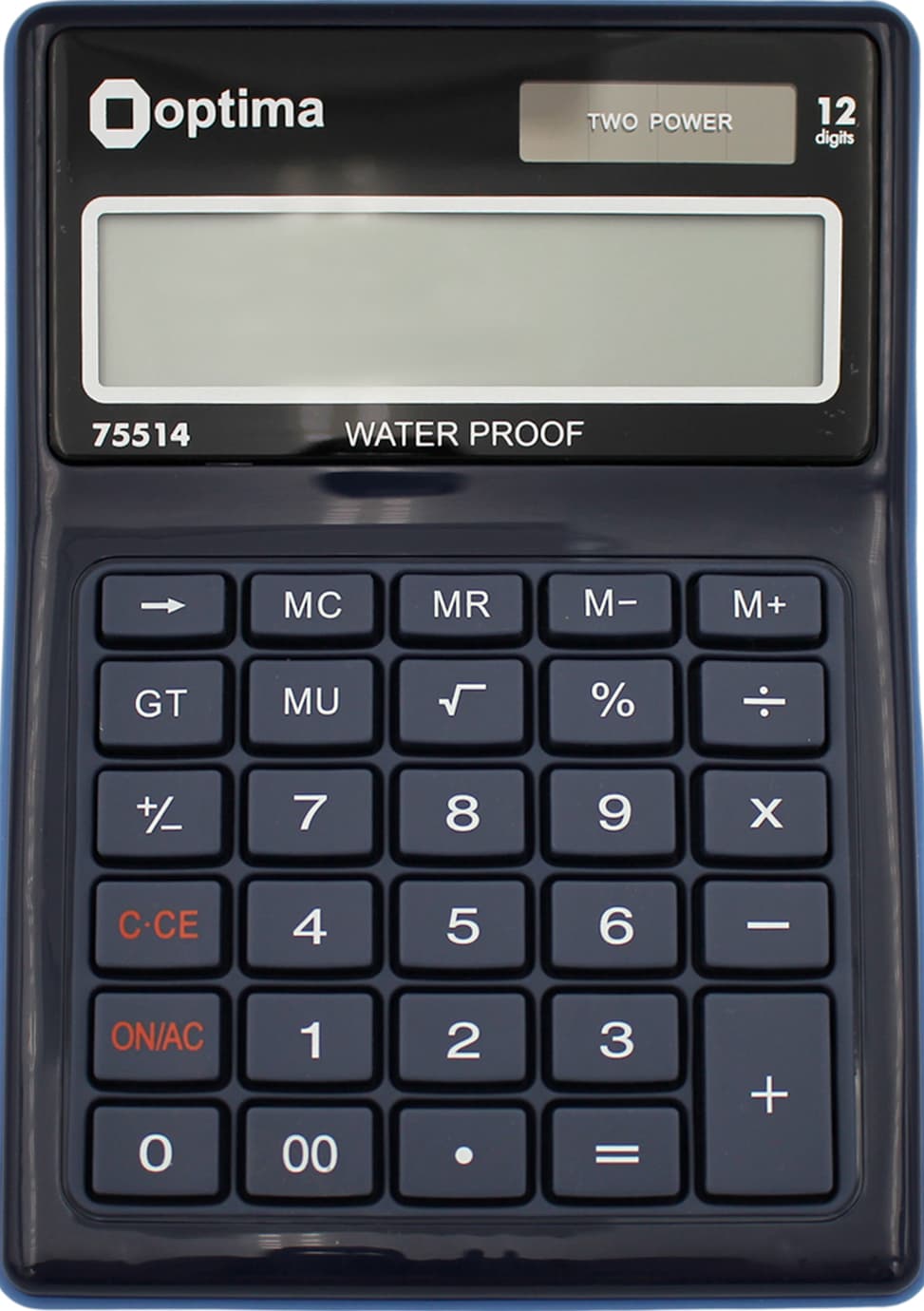 Калькулятор "Optima" №O75514 (12-розряд.) 134х107х34мм,водонепроникний — купити | Канцелярський Сад