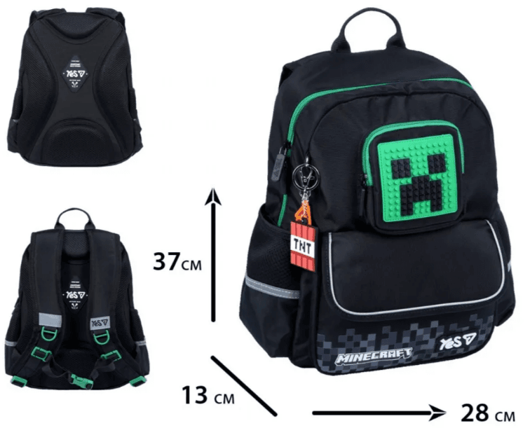 Рюкзак "Yes" S-104S Р-26 Minecraft Adventure 1від.,4карм.№550262 — купити | Канцелярський Сад