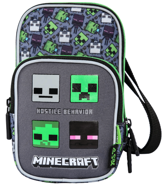 Сумка плечова "Yes" CBK-3 Р-26 Minecraft Reality 1від.2карм. №550572 — купити | Канцелярський Сад