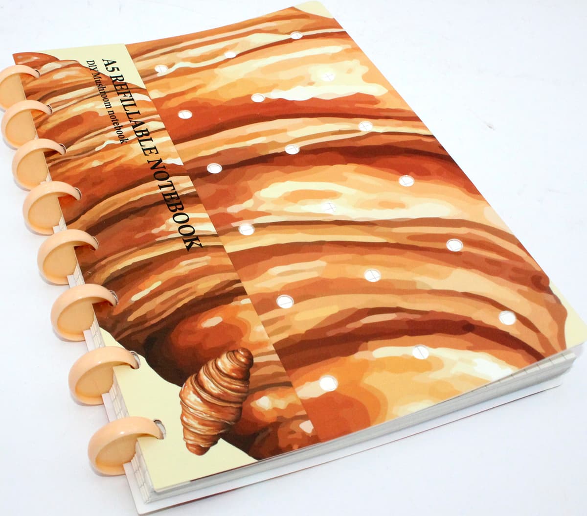 Блокнот пруж. А5 80арк. кліт. пласт. обкл. св. коричн. "Diy Food" №ZB.12203.3/Zibi — фото 4