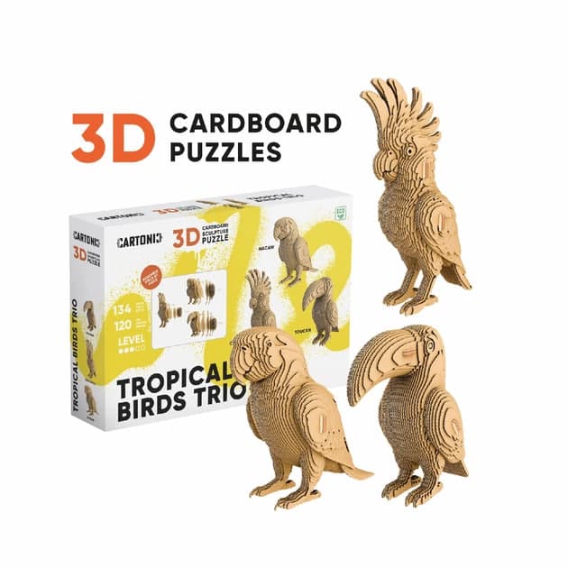 Пазли 3D "Cartonic" Tropical Birds Trio — купити | Канцелярський Сад