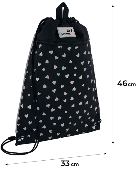 Сумка для взуття "Kite" Black&Silver 1від.1карм. №K26-601M-14 — фото 11
