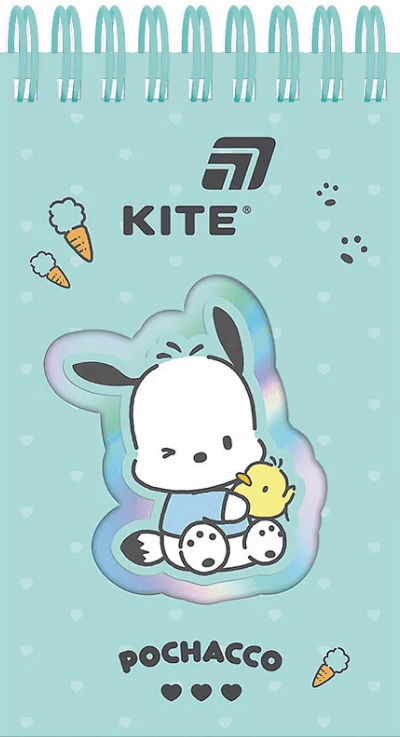 Блокнот пруж. А6 80арк. лін. карт. обкл. вирубка "Pochacco" №PC26-279/Kite — купити | Канцелярський Сад