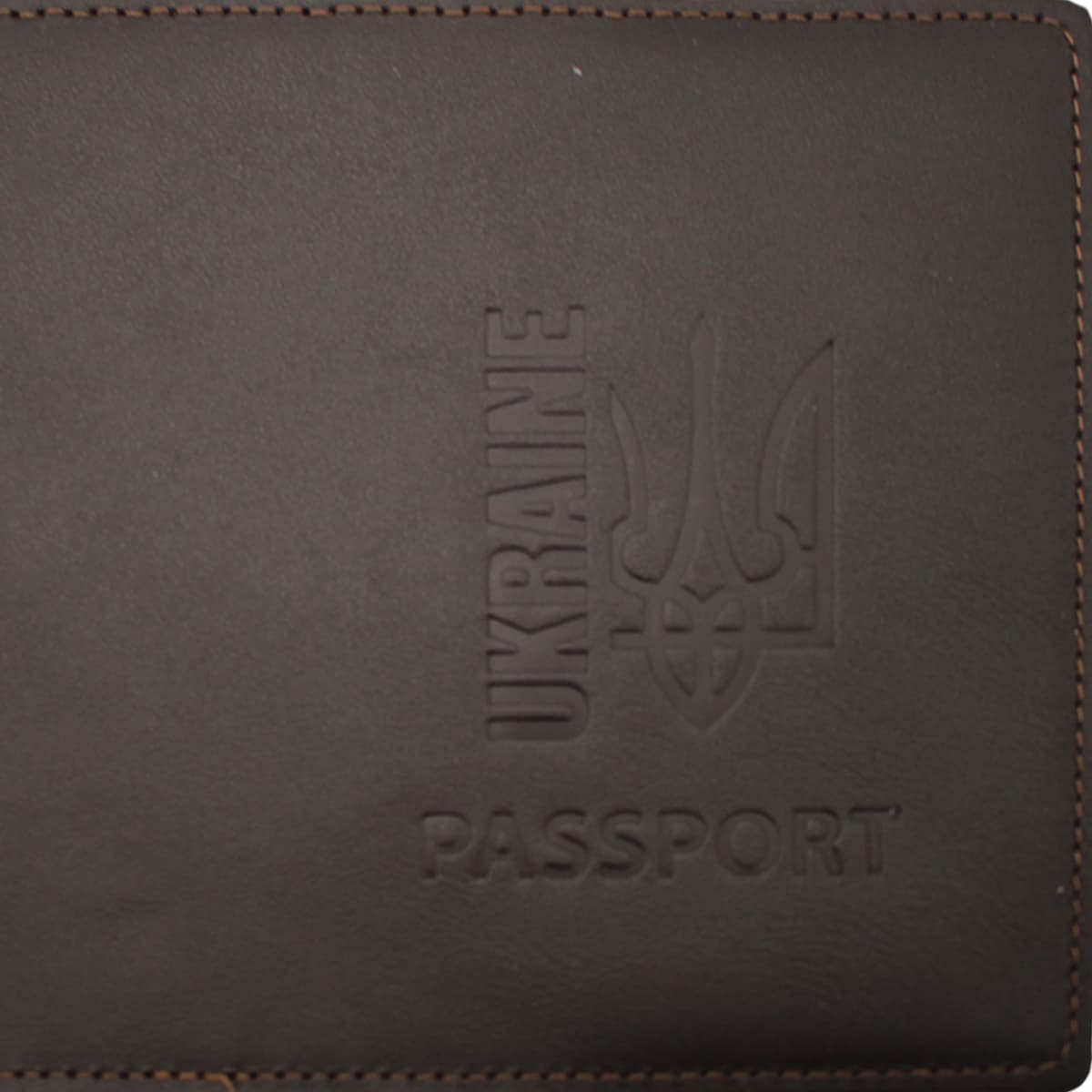 Обклад. Passport Ukraine Тризуб шкіра шокол. тисн. №54591 — фото 8