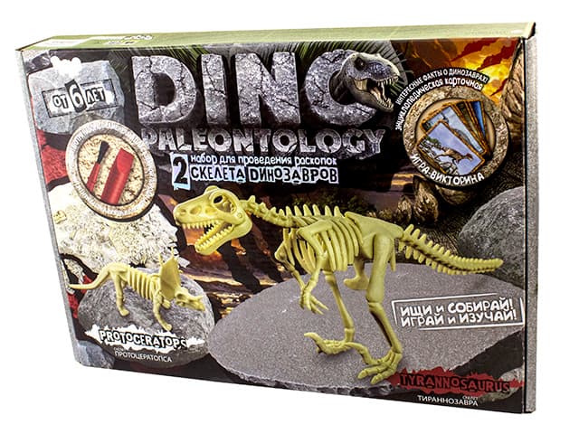 Набір для проведення розкопок "DankoToys" Dino Paleontology" №DP-01-01,02,03,04,05 — купити | Канцелярський Сад