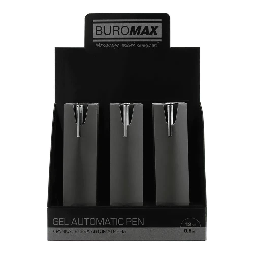 Ручка авт. гел. "Buromax" №BM.83102-10 Prestige Silver 0.5мм синя, корп. рожевий — фото 4