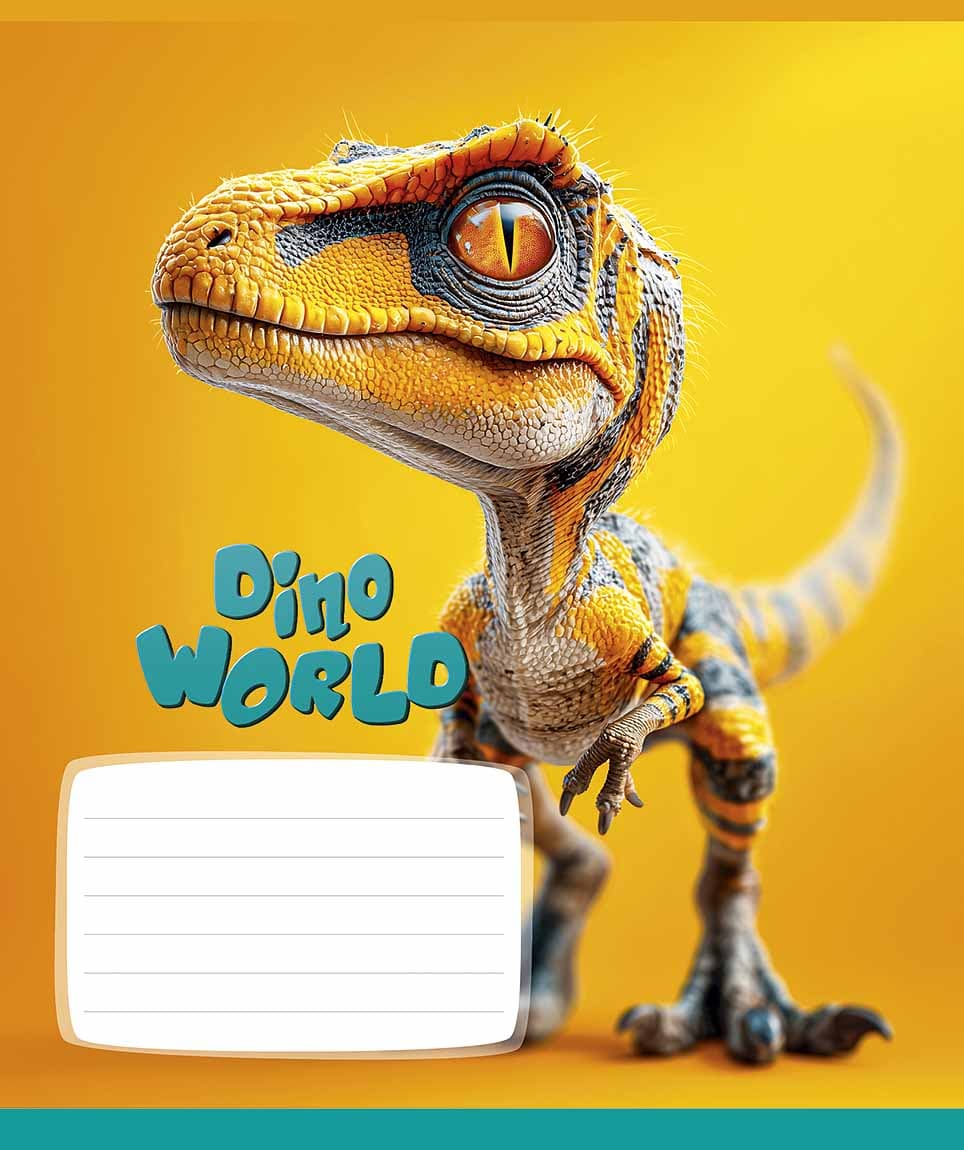 Зошит 12арк. кліт. Star "Dino world" виб. УФ-лак №012-3664K — фото 4