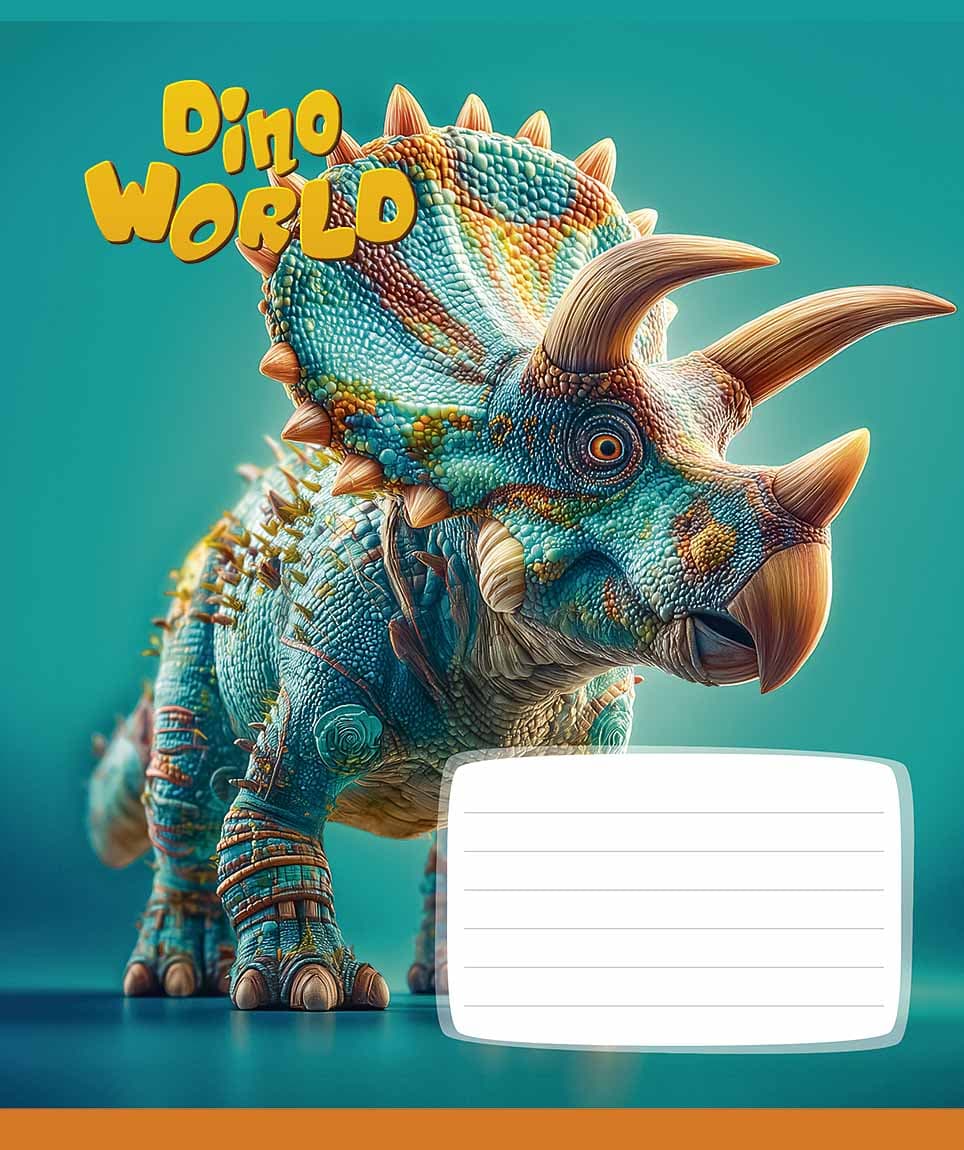 Зошит 12арк. кліт. Star "Dino world" виб. УФ-лак №012-3664K — фото 5
