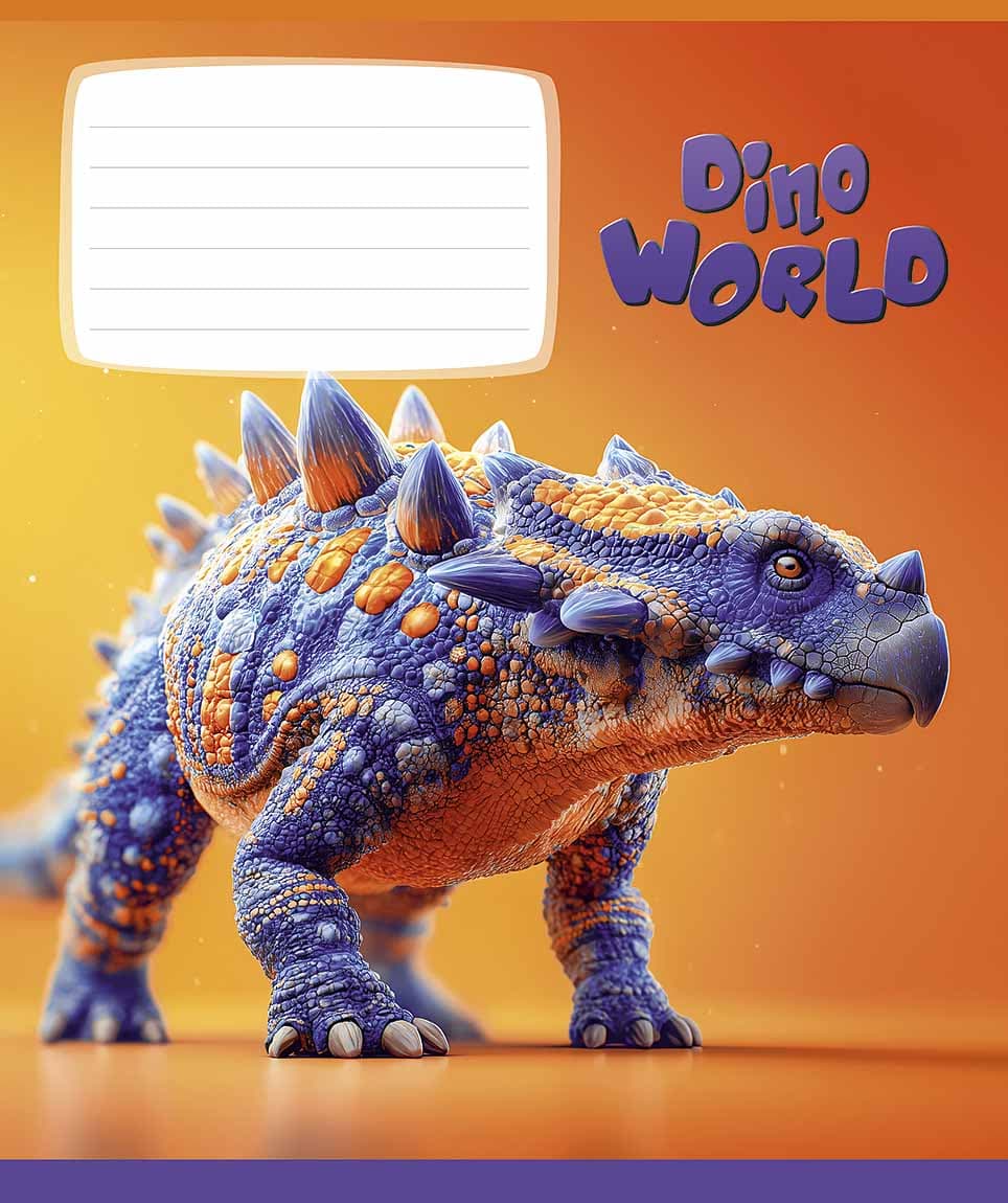 Зошит 12арк. кліт. Star "Dino world" виб. УФ-лак №012-3664K — фото 6