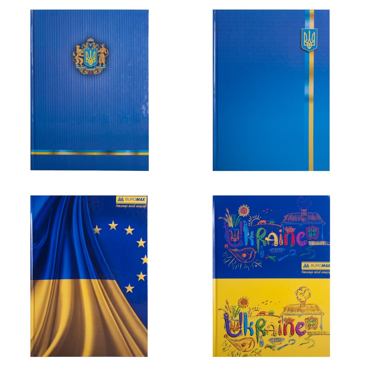 Книга-канц. А4 96арк. кліт. тв. лам. офс. "Ukraine" асорті №BM.2400-38i/Buromax — купити | Канцелярський Сад