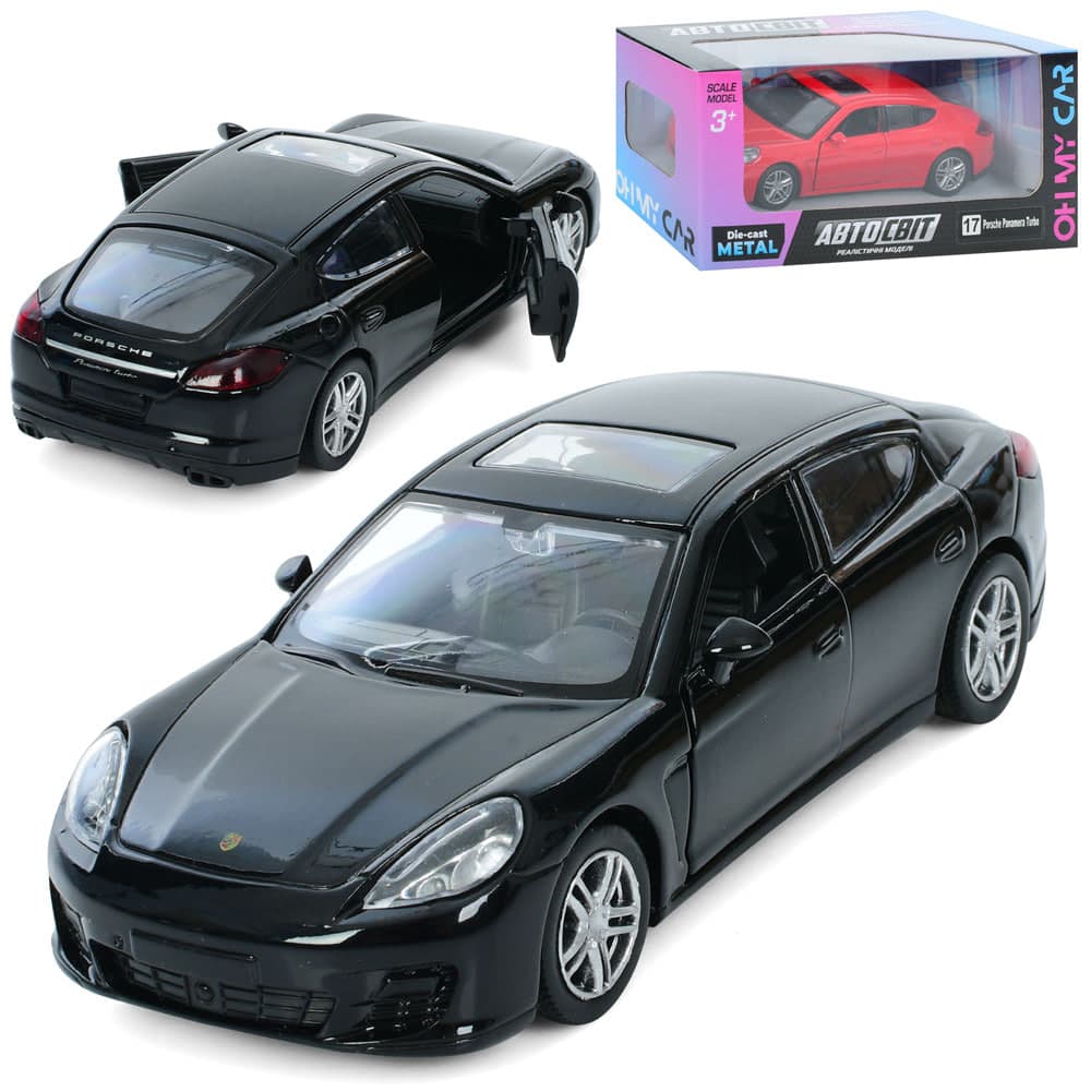 Машина інер-а метал."Автосвіт" Porsche Panamera 12,5см,гумові колеса,в кор-ці,15,5х7х7см — купити | Канцелярський Сад