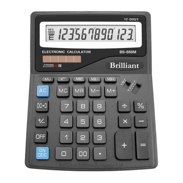 Калькулятор "Brilliant" №BS-888М (12-розряд.) — купити | Канцелярський Сад