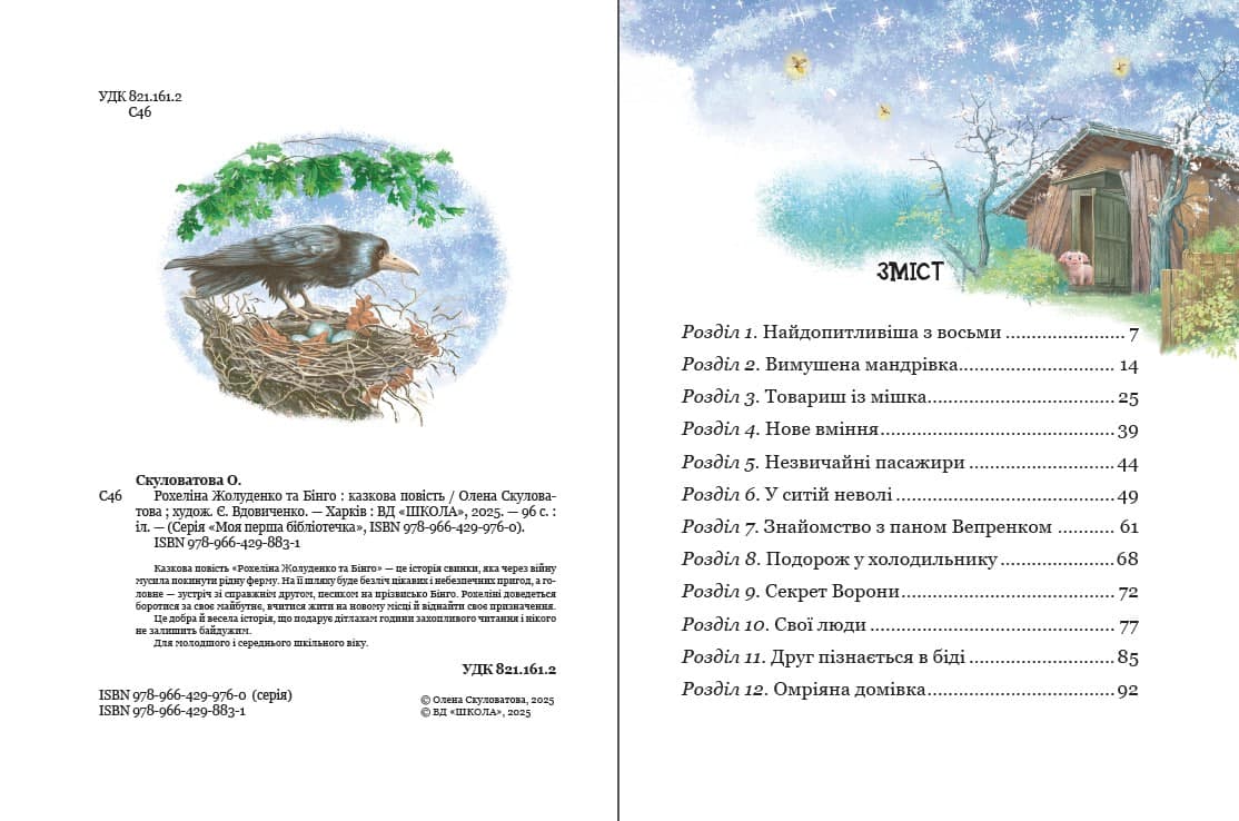 Книжка А5 "Рохеліна Жолуденко та Бінго. Моя перша бібліотечка" В.Нестайко /Школа — фото 4