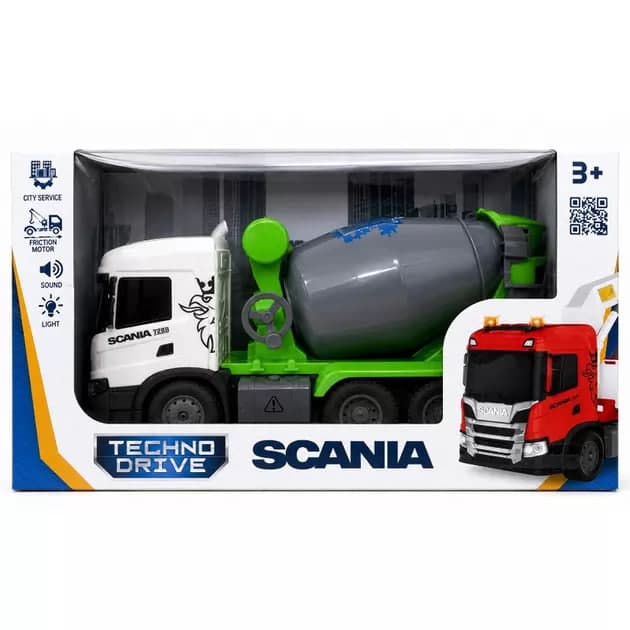 Автомодель "Technodriver" серії "Big Truck" – Бетонозмішувач Scania №OC-3011W/КіддіСвіт — купити | Канцелярський Сад