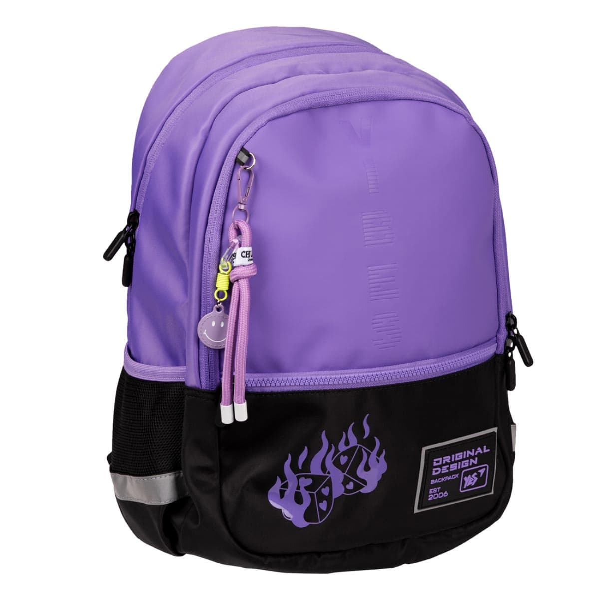 Рюкзак "Yes" T-113 Р-25 Lilac Cubes 2від.,4карм. №559966 — купити | Канцелярський Сад