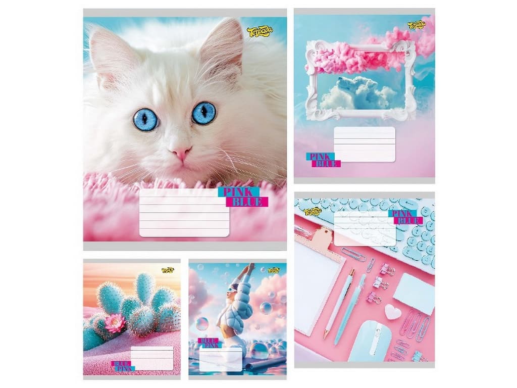 Зошит 48арк. кліт. /ТВ/ "BluePink" №ТА61513 — купити | Канцелярський Сад