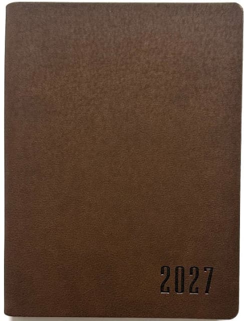 Щоден. А6 "Мандарин" дат2027 160арк. кліт. шкірзам. №9969 — купити | Канцелярський Сад
