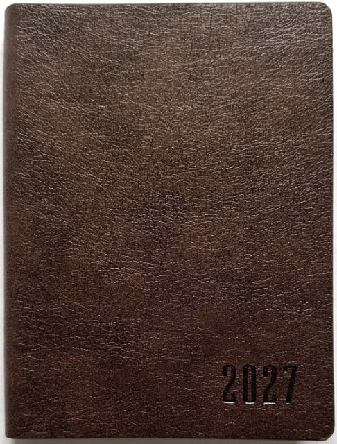Щоден. А6 "Мандарин" дат2027 160арк. кліт. шкірзам. №9971 — купити | Канцелярський Сад