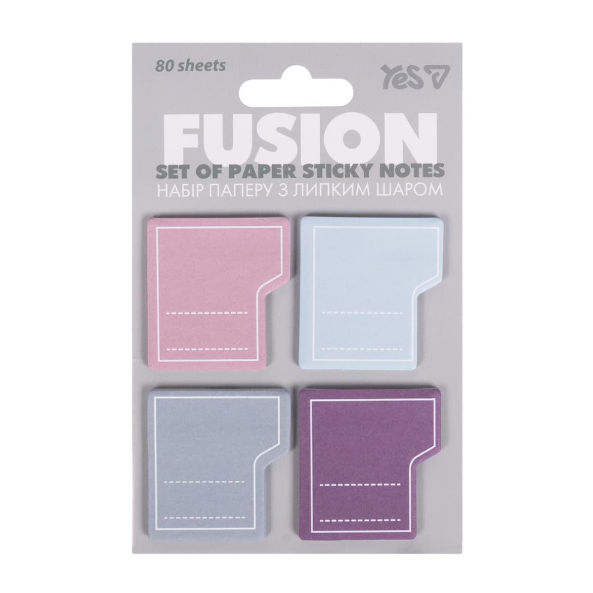 Блок/зам. липк. краєм 80арк. "Yes" Fusion Sticky №170478 — купити | Канцелярський Сад