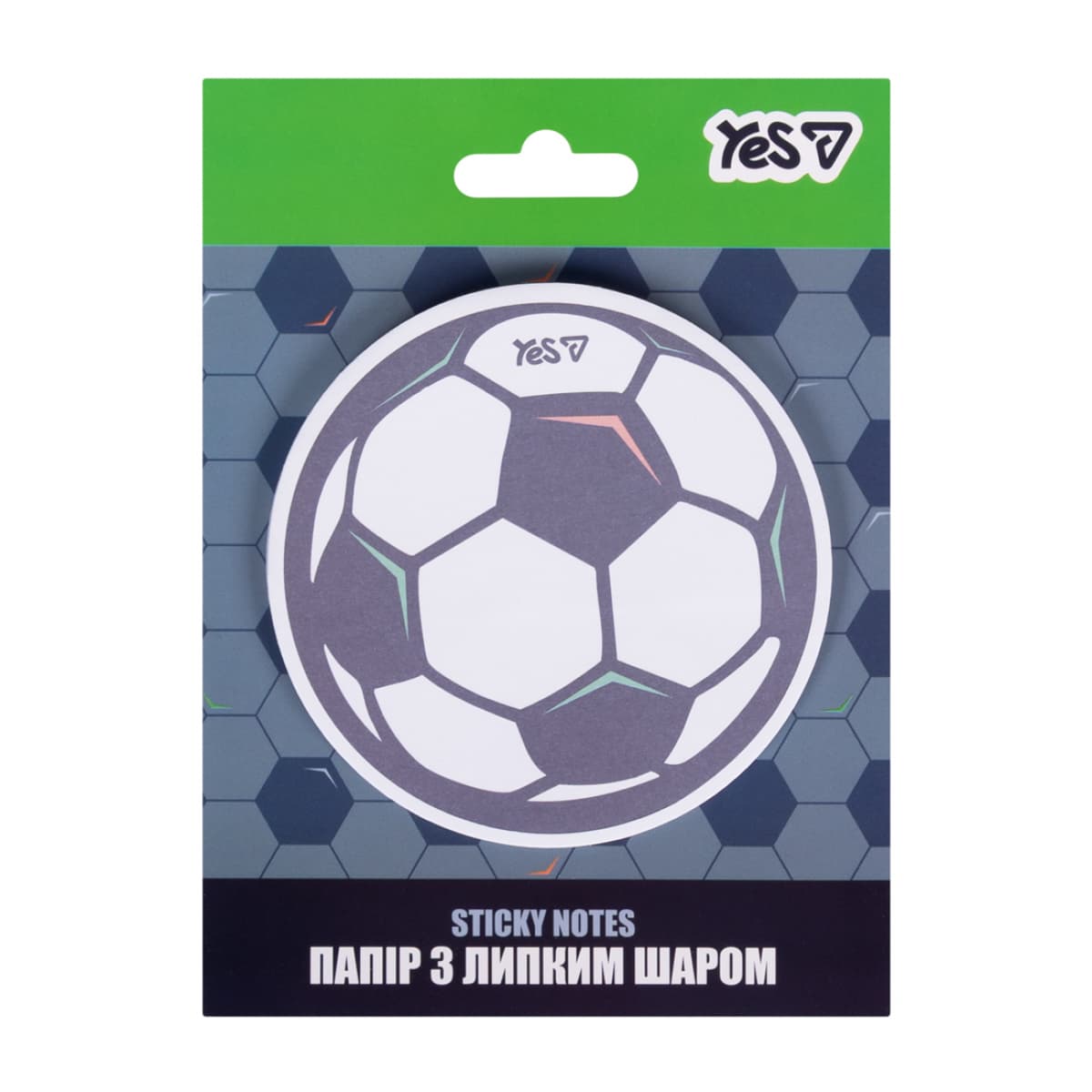 Блок/зам. липк. краєм фігурний 40арк. "Yes" Football №170471 — купити | Канцелярський Сад