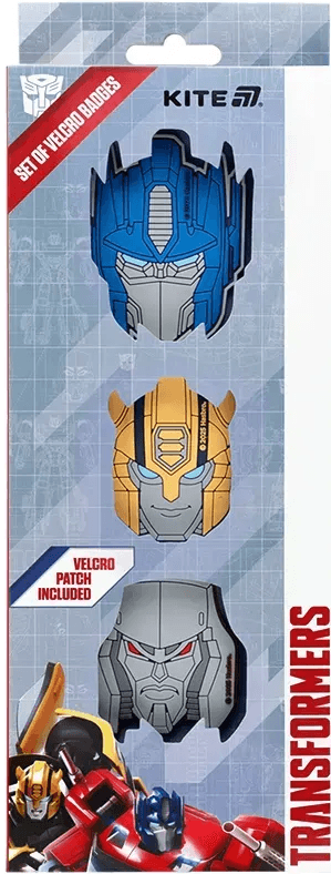 Бейдж "Kite" №TF25-3012 Transformers на липучці, 3шт — купити | Канцелярський Сад