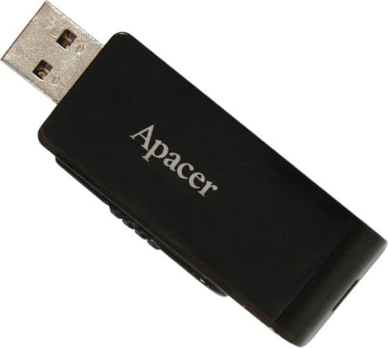 Флеш-пам`ять 32GB "Apacer" AH350 USB3.2 black №6858 — купити | Канцелярський Сад