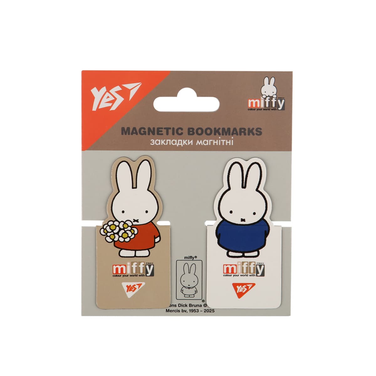 Закладка магніт. "Yes" №708398 Miffy 2шт,висікання — купити | Канцелярський Сад
