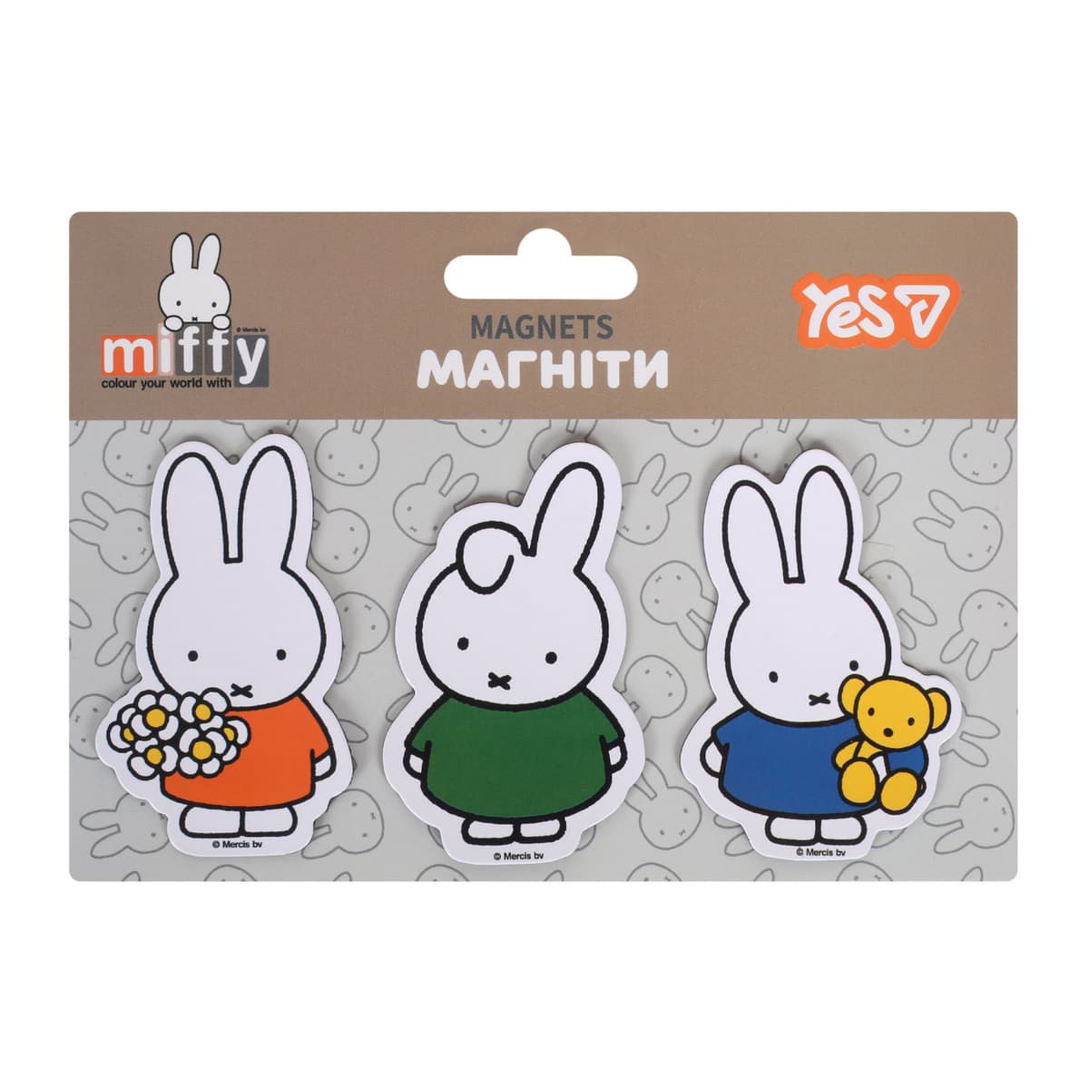 Магніти фігурні "Yes" Miffy Flowers 3шт №708551 — купити | Канцелярський Сад