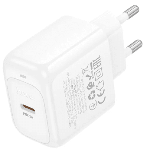 Зарядний пристрій Hoco CS53A швидка зарядка USB-C 3A 25w white/Breidon — фото 4