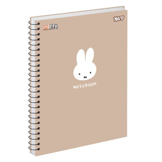 Зошит пруж. А4 80арк. кліт. карт.обкл. "Miffy" №152271/Yes — купити | Канцелярський Сад