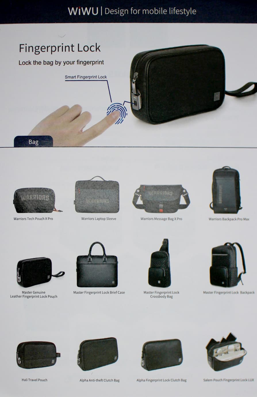 Сумка плечова "WIWU" Warriors Message Bag black/Breidon — фото 10