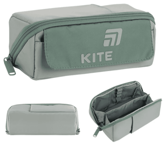 Пенал "Kite" 1від.,м'який оливковий №K26-2702-3 — купити | Канцелярський Сад
