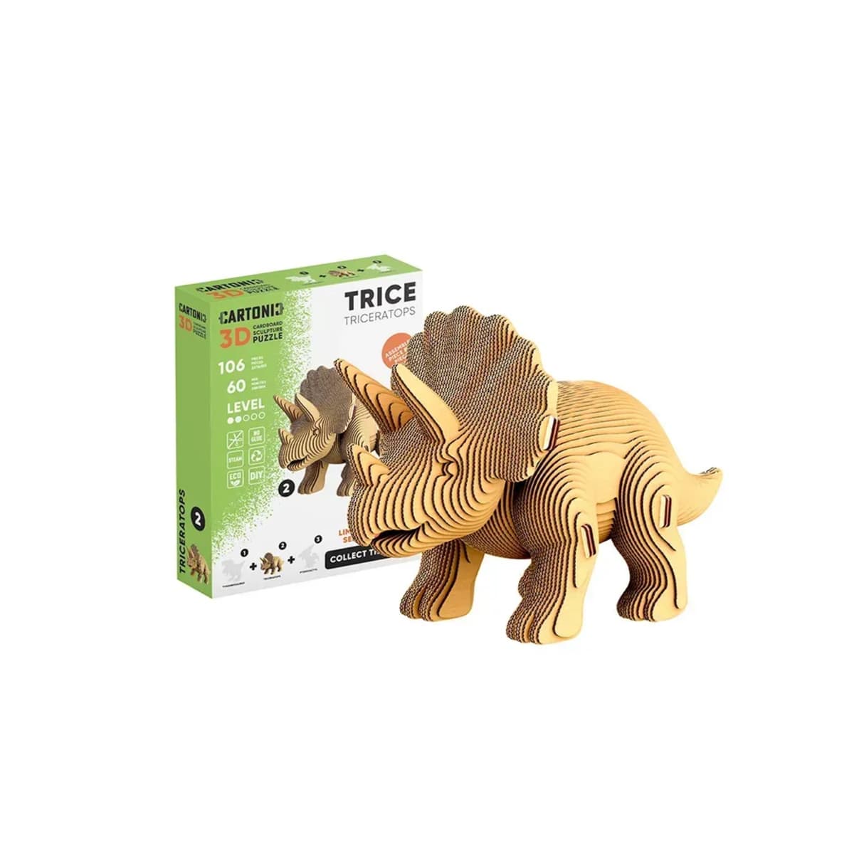 Пазли 3D "Cartonic Collectible" Triceratops — купити | Канцелярський Сад