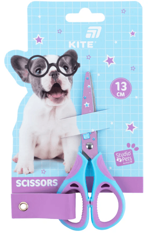 Ножиці дит. "Kite" №SP26-148 Studio Pets 13см гумові вставки — купити | Канцелярський Сад