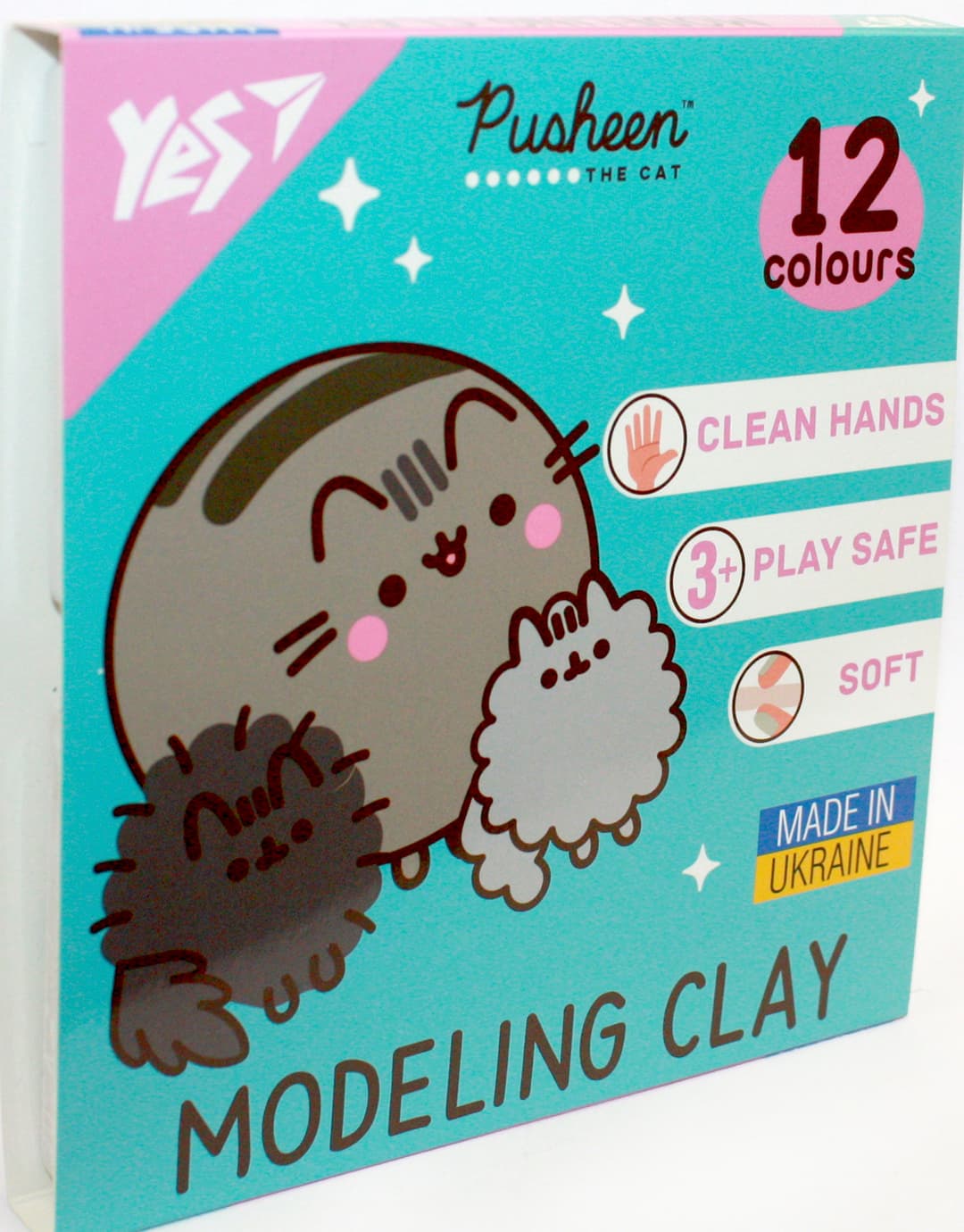 Пластилін "Yes" Pusheen 12 кольор. 240гр №540669 — купити | Канцелярський Сад
