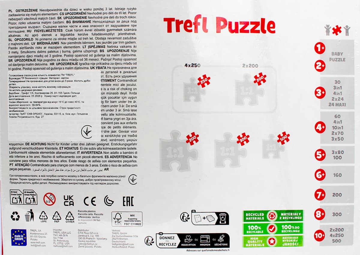 Пазли Trefl 300ел. Disney Lilo&Stitc Божевільний Стіч №23033 — фото 10
