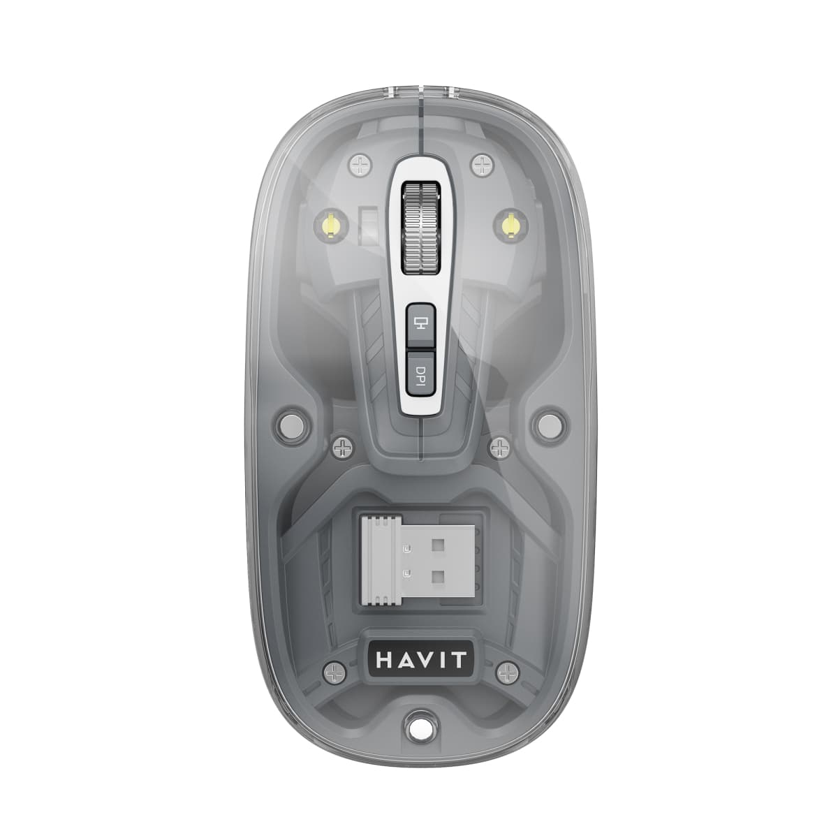 Мишка BT Havit MS62WB Pro Transparent gray — купити | Канцелярський Сад