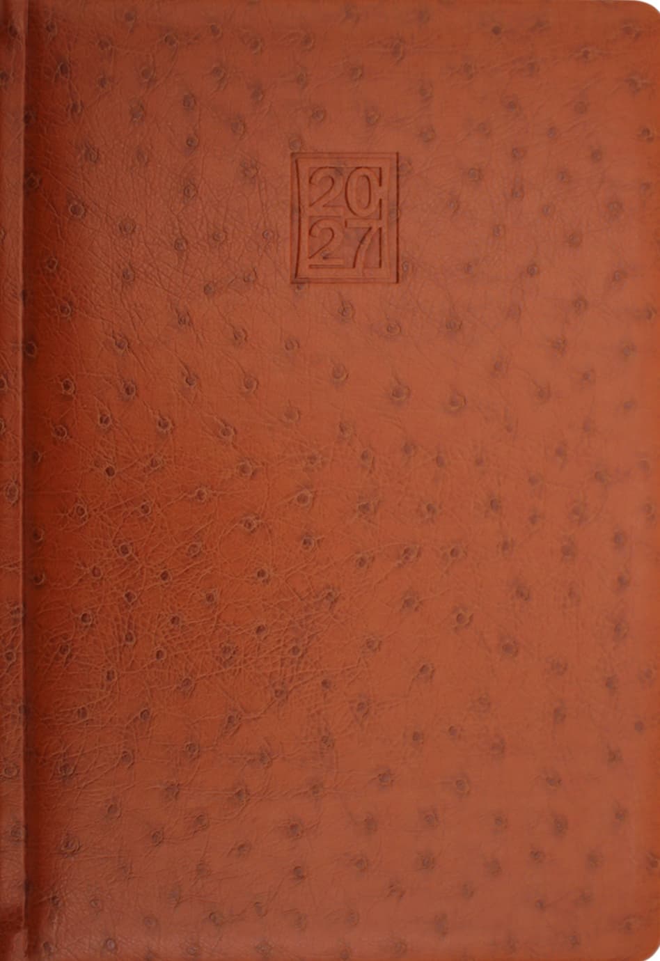Щоден. А5 "Optima" дат2027 Ostrich коричневий,кремов. блок №O25228-07 — купити | Канцелярський Сад