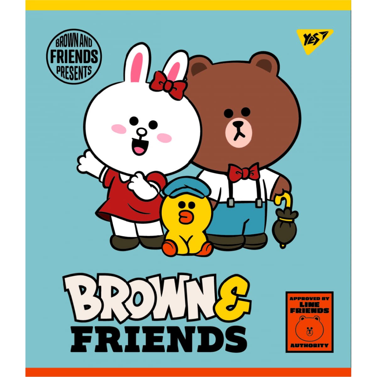 Зошит А5 YES 12арк. лін. мат. ВДЛ+ УФ-виб "Line Friends" №766806 — фото 3