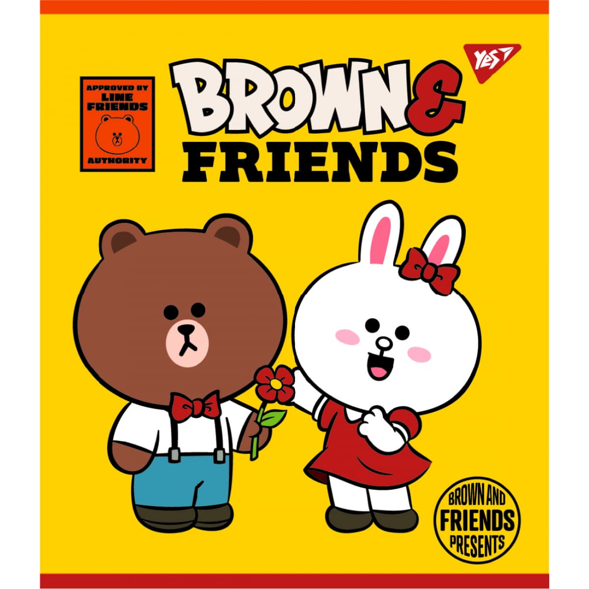 Зошит А5 YES 12арк. лін. мат. ВДЛ+ УФ-виб "Line Friends" №766806 — фото 9