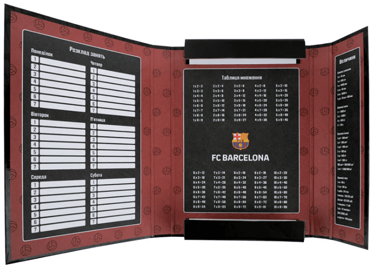 Папка для зош. В5 "Kite" № BC26-210 FC Barcelona на рез. картон — фото 11