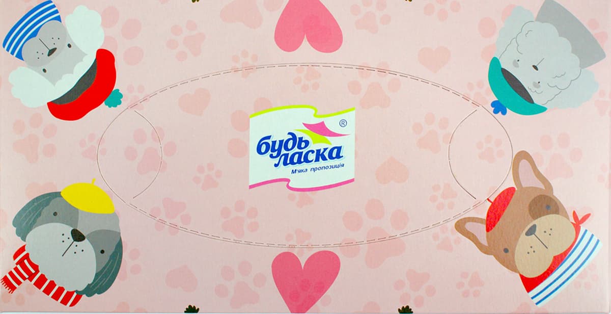 Серветки столові "Будь ласка" (150шт) білі Собака №0548 — фото 5