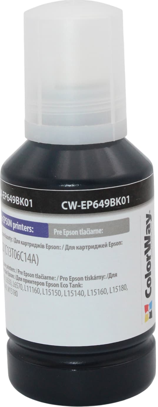 Чорнило ColorWay Epson №L-6490/L65XX/L11160/L15150/L15160/L15180 127мл black pigm. — фото 9