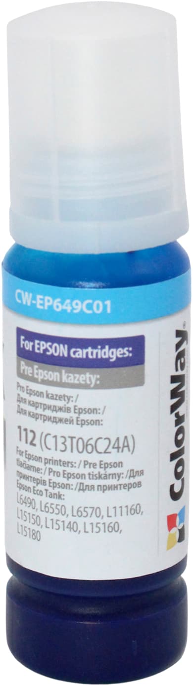 Чорнило ColorWay Epson №L-6490/L65XX/L11160/L15150/L15160/L15180 70мл cyan pigm. — фото 7