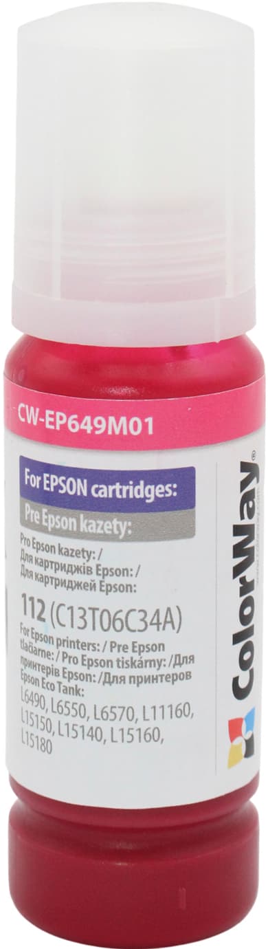 Чорнило ColorWay Epson №L-6490/L65XX/L11160/L15150/L15160/L15180 70мл magenta pigm. — фото 5
