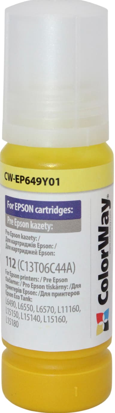 Чорнило ColorWay Epson №L-6490/L65XX/L11160/L15150/L15160/L15180 70мл yellow pigm. — фото 9