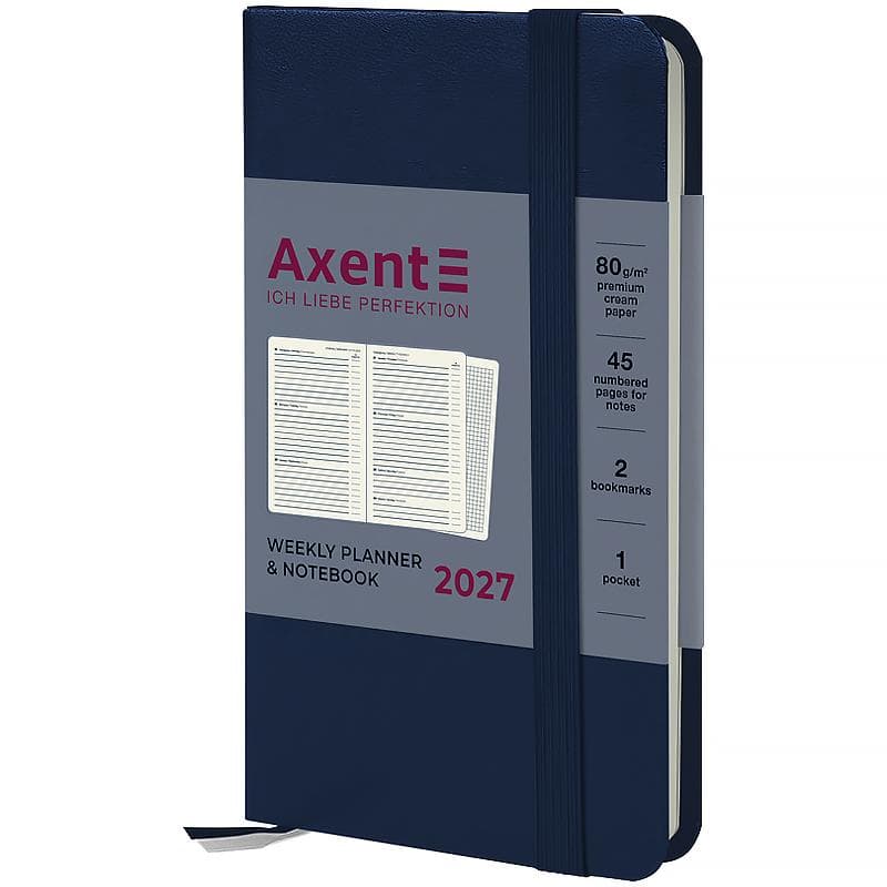 Щотижн. А6 "Axent" дат2027 Pocket Strong синій №8508-27-02-A — фото товару | Канцелярський Сад