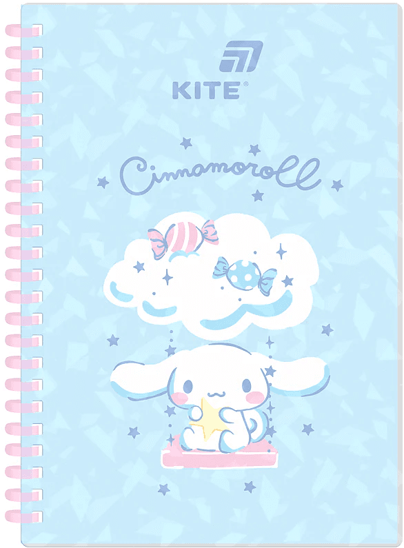 Блокнот пруж. А5 80арк. кліт. "Cinnamoroll" №CR26-277/Kite — купити | Канцелярський Сад