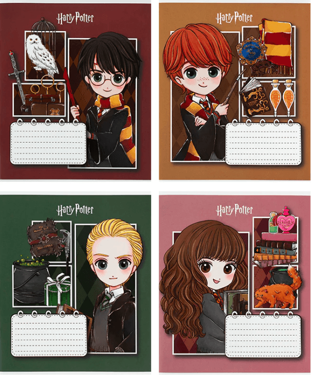 Зошит 12арк. кос. лін. "Kite" софт тач + УФ лак Harry Potter №HP26-235 — купити | Канцелярський Сад